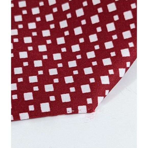 Red With White Diamonds Simple Holiday Neck Tie - Lucio Lamberti Cravatte xmas - Picture 2 of 6